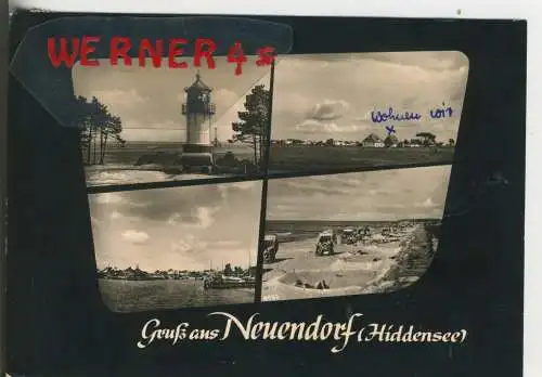 Gruß aus Neuendorf - Hiddensee - 4 Ansichten - von 1961 (AK34523)