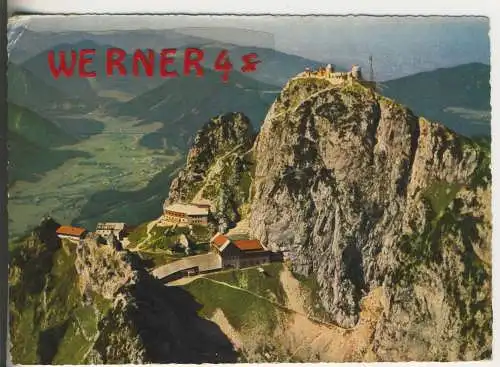 Wendelstein - Gipfelmassiv mit Berghotel - von 1961 (AK34560)