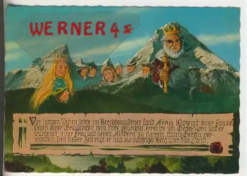 Berchtesgardener Land - König Watze mit seiner Familie - von 1971 (AK34567)
