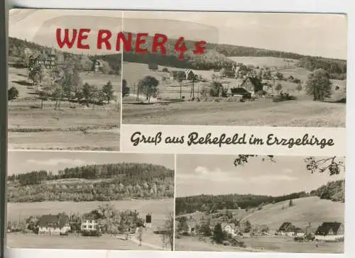 Gruß aus Rehefeld im Erzgebirge - 4 Ansichten - von 1972 (AK34568)