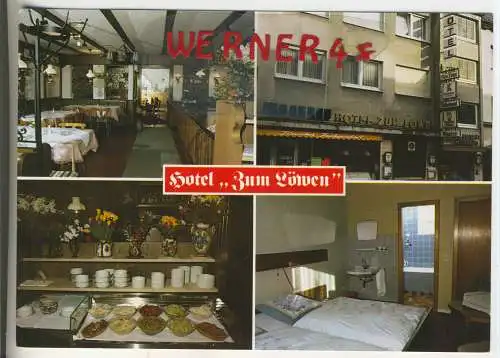 Hotel Restaurant "Zum Löwen" - Radevormwalde - 4 Ansichten - von 1970 (AK34571)