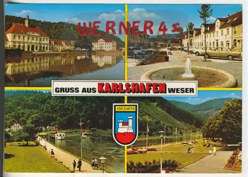 Gruss aus Karlshafen - Weser - 4 Ansichten - von 1983 (AK34584)