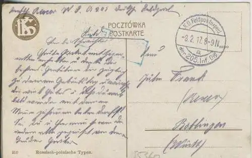 Osteuropäisches Paar - von 1917 (AK353560a)