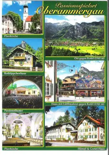 Passionsspielort Oberammergau - 7 Ansichten  - von 2015 (AK6313)