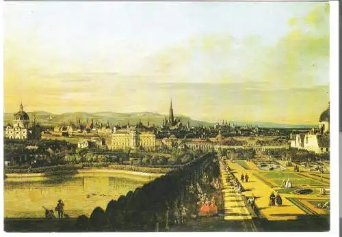 Blick auf Wien vom Belvedere - von Bernardo Belotto - Kunsthistorisches Museum Wien  - von 1998 (AK6320)
