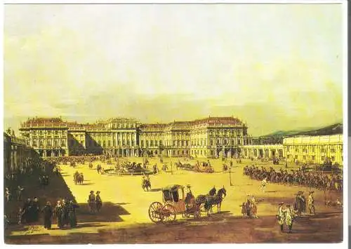 Schloss Schönbrunn - Hofseite - von Bernardo Belotto - Kunsthistorisches Museum Wien  - von 1998 (AK6321)