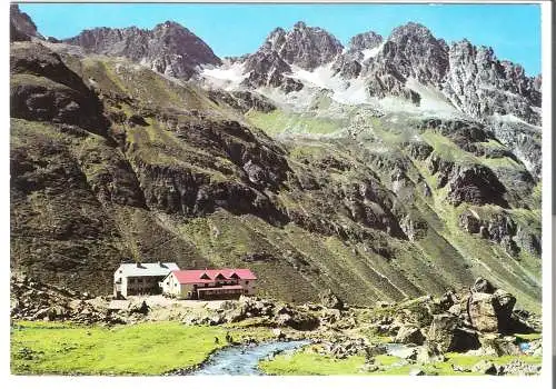 Jamtalhütte mit Getschnerspitzen - Henneberge - von 1998 (AK6356)