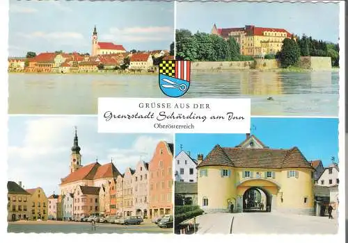 Grenzstadt Schärding am Inn  - 4 Ansichten - von 1972 (AK6360)