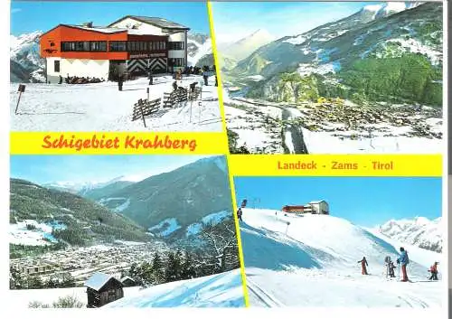 Schigebiet Krahberg - Landeck - Zams - Tirol - 4  Ansichten - von 1990 (AK6365)