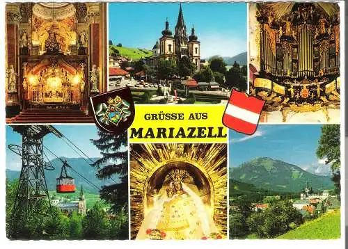 Grüsse aus Mariazell - 6 Ansichten - von 1980 (AK6370)