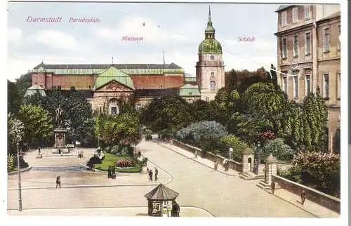 Darmstadt - Paradeplatz - Museum - Schloß   - von 1935 (AK6409)