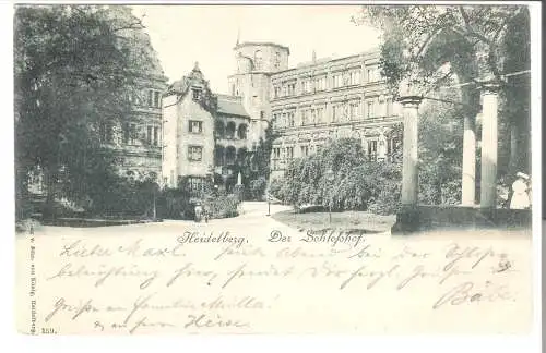Heidelberg - Der Schloßhof - von 1898 (AK6426)