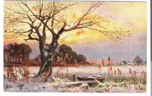 Winterlandschaft - von Paul Günther - TUCK'S POSTKARTE  - von 1914 (AK6445)