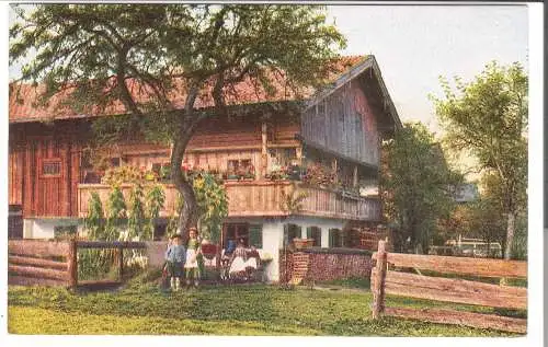 Kinder vor Bauernhaus - von 1915 (AK6450)