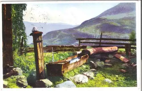 Brunnen vor Berglandschaft - von 1930 (AK6467)