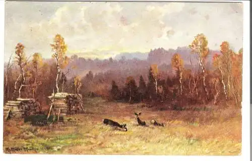 Rehe auf der Lichtung beim Asen  - von 1912 (AK6471)
