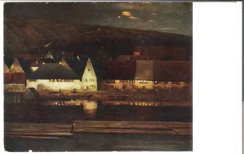 Museum der bildenen Künste zu Leipzig - Keller-Reutlingen - Abend in Marktbreit  - von 1933 (AK6472)