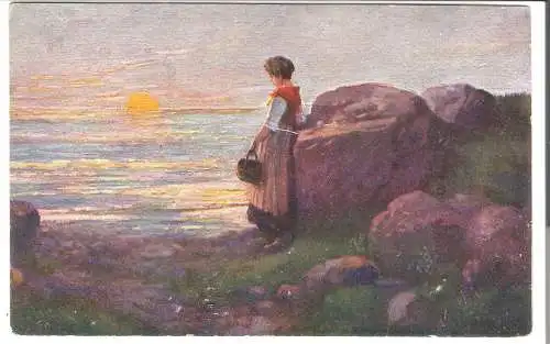 Sonnenuntergang von O.Königer  - von 1905 (AK6473)