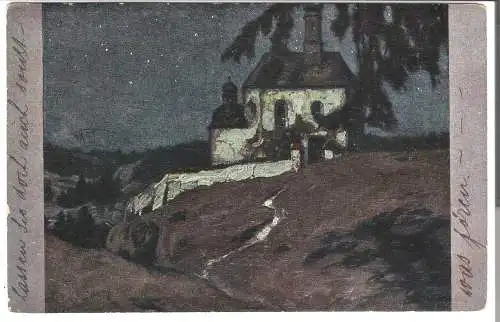 Kapelle im Mondschein von E. Liebermann   - von 1917 (AK6479)