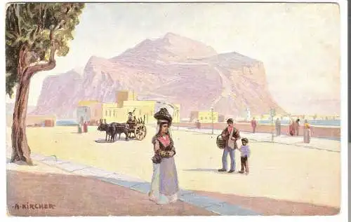 Arabische Szene - von A.Kircher  - von 1915 (AK6484)