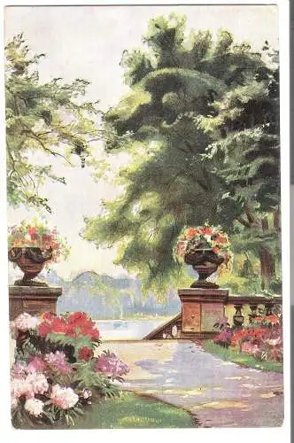 Schloßgarten - Treppe zum See  - von 1915 (AK6488)