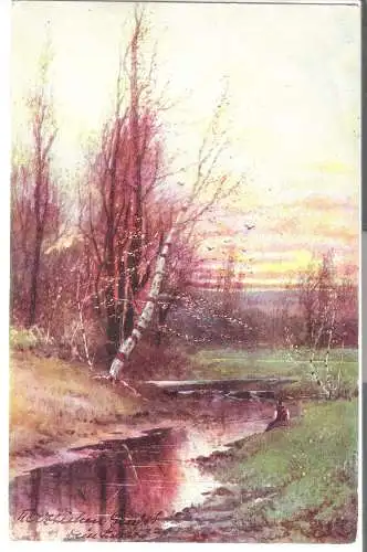 Abenddämmerung am Fluss     - von 1926 (AK6495)
