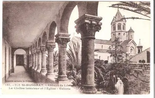 ILE St-HONORAT - Abbaye de Lérins - Le Cloître intérieur et l'Église - Galerie  - von 1932 (AK6573)