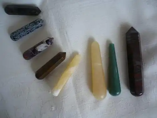 8 Edelstein-Massage-Stäbe in verschiedenen Größen (1129) Preis reduziert