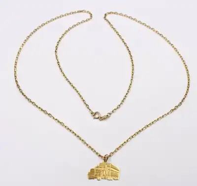 Halskette mit figurl. Anhänger "Truck"- 750 gg Gold (1169) Preis reduziert