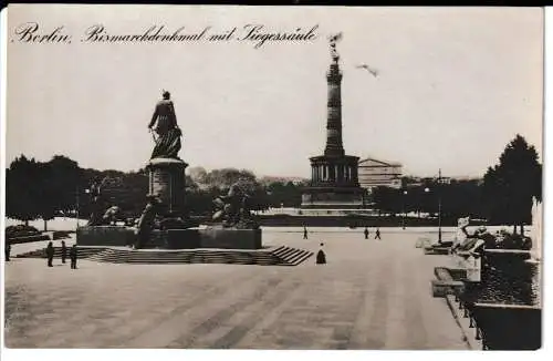 Berlin - Bismarkdenkmal mit Siegessäule - von 1920 (AK6667)