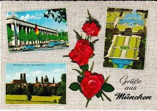 Grüße aus München - 3 Ansichten von der Stadt - von 1959 (AK6678)