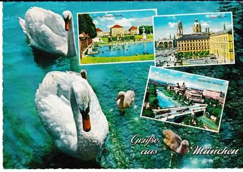 Grüße aus München - 3 Ansichten von der Stadt - von 1959 (AK6679)