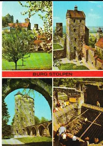 Burg STOLPEN - 4 Ansichten - von 1964 (AK6682)