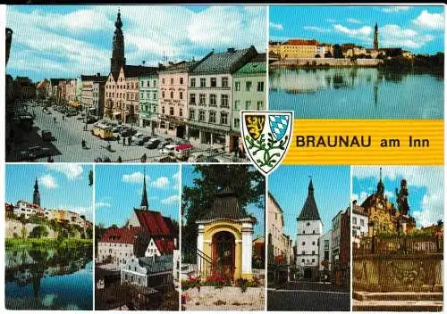 BRAUNAU am Inn - 7 Ansichten - von 1964 (AK6702)
