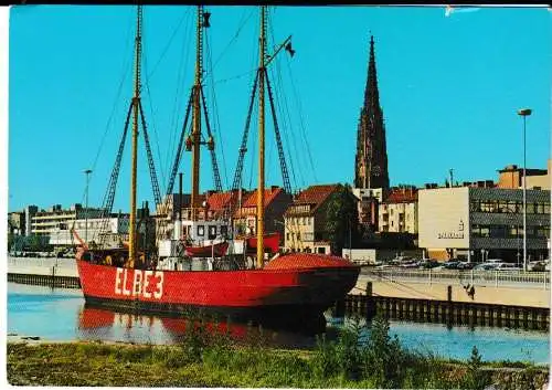 Bremerhaven - Blick vom Hafen auf die Bürgermeister-Smidt-Gedächniskirche - von 1968 (AK6719)
