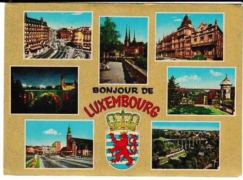 Bonjour de LUXEMBOURG - 7 Ansichten - von 1962  (AK6758)