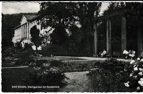 BAD EILSEN - Steingarten mit Badehaus - von 1952 (AK6773)