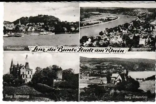 Linz, die Bunte Stadt am Rhein - 4 Ansichten - von 1962 (AK6782)