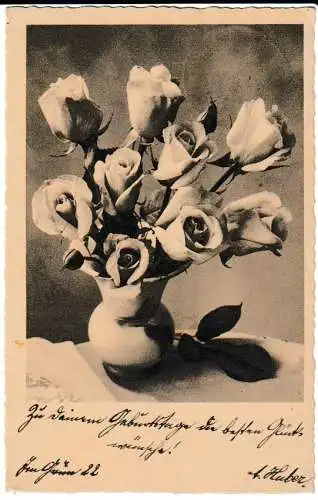 Rosen in Vase - von 1939 (AK6795)
