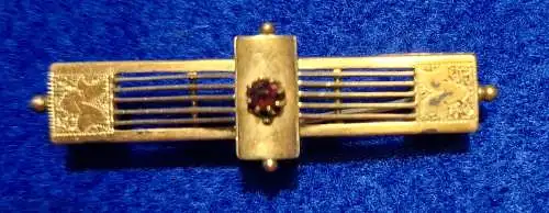 Jugendstil Schaumgold-Brosche mit Granat - ca. v. 1910 (1223)