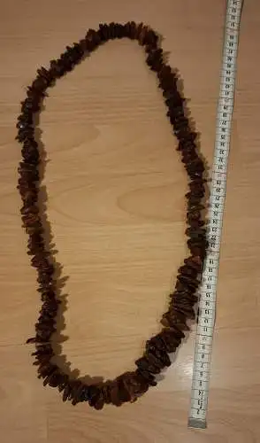 Lange schwere Endlos Natur-Bernstein-Kette (1226)