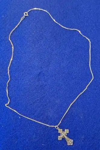 Silberkette mit Kreuz-Anhänger - 925er Silber (1271)