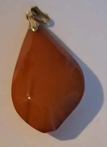Antiker Bernstein-Butterscotch-Anhänger mit goldfarbener Öse von ca. 1920 (1278)