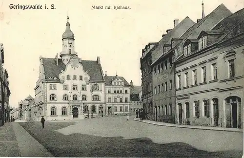 AK Geringswalde Markt Rathaus ca. 1910 (?) ungelaufen