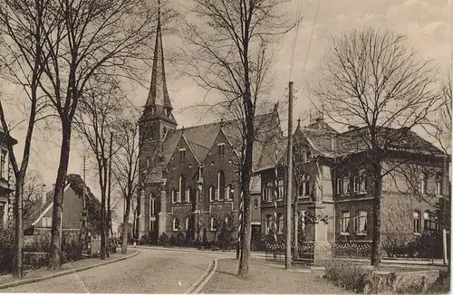 AK Gronau, Ev. Stadtkirche, Kriegerdenkmal, 1913 gelaufen mit Marke