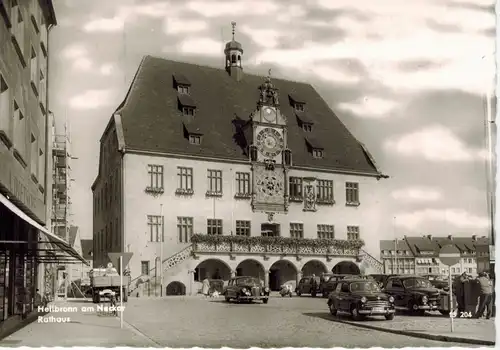 AK Heilbronn, Neckar, Rathaus, 1962 gelaufen mit Marke+Sonderstempel