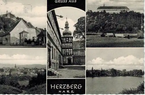 AK Herzberg, Harz, Ansichten, 1964 gelaufen mit Marke und Sonderstempel