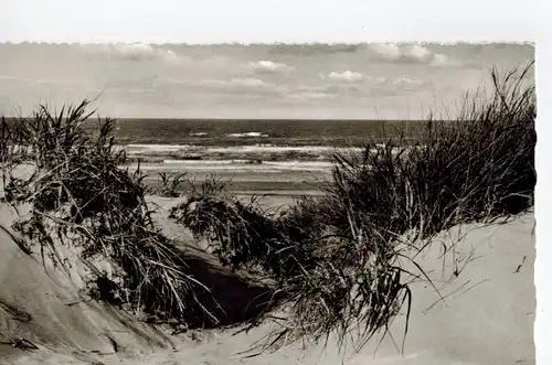 AK Juist, Strand, Dünen,1965 gelaufen mit Marke 