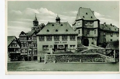 AK Idstein, Taunus, Rathaus, 1940 gelaufen mit Marke