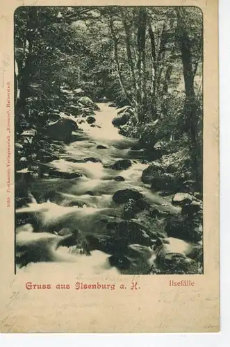 AK Ilsenburg, Harz, Ilsefälle, 1901 gelaufen ohne Marke